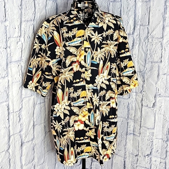 VINTAGE PIERRE‎ CARDIN Hawaiian Shirt Medium - Picture 1 of 6
